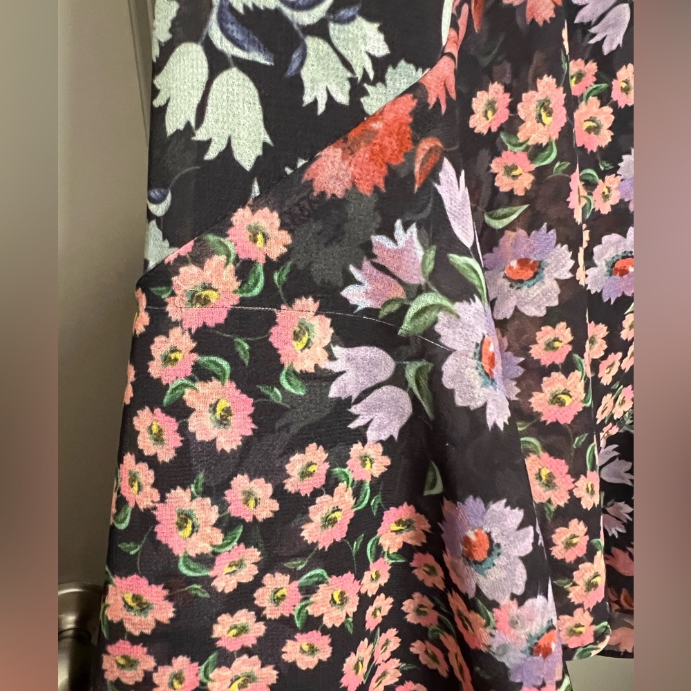 Lovers + Friends Floral Chiara Midi Dress Size XS | Asymmetric Hem - Picture 10 of 12